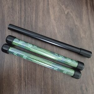 Black and Green Patterned Tubes